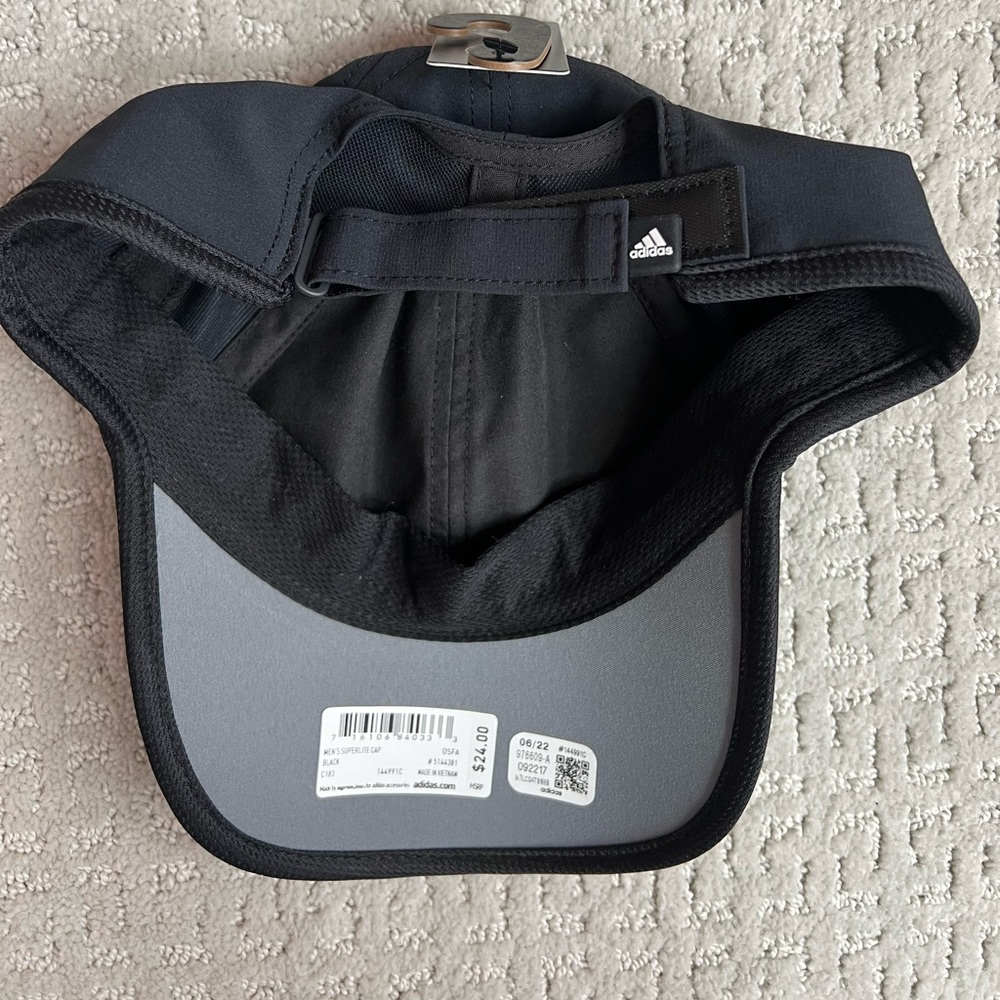 Adidas Men's Black Superlite Aeroready Cap Hat One Size New - Picture 3 of 4